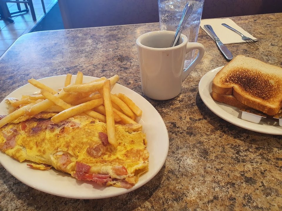 Two Eggs w Ham Steak